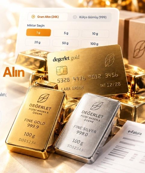 Değerlet Gold - 24K Gram Altın ve 999 Külçe Gümüş