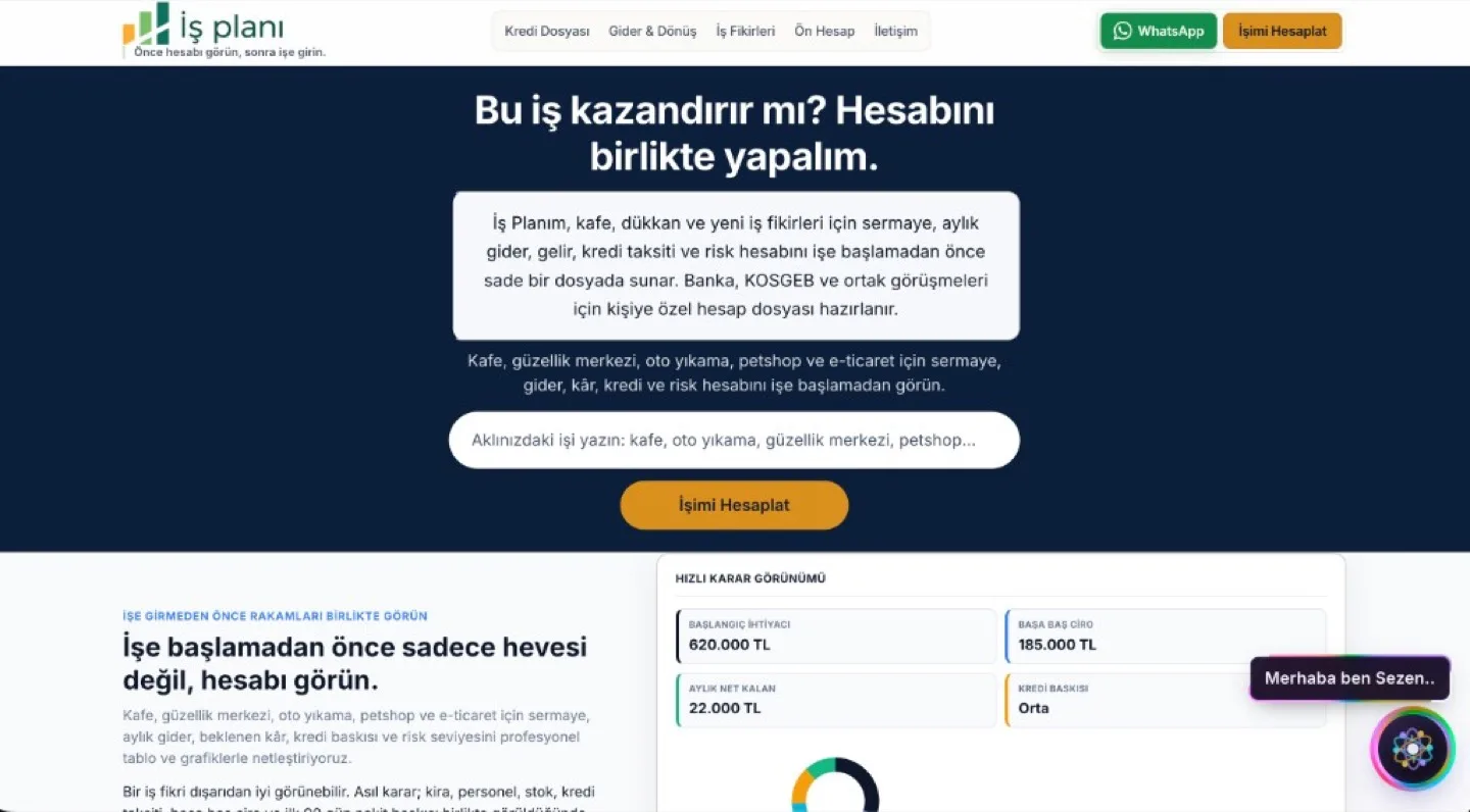 İşPlanı.com.tr — canlı ürün ekranı